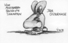 Cartoon: Vom Aussterben bedroht (small) by timfuzius tagged hase,nase,ostern,osterhase,tier,selten,zoo,bedroht