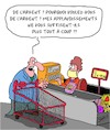 Cartoon: Applaudissements (small) by Karsten Schley tagged coronavirus,covid19,supermarches,caissiers,gratitude,politique,pertinence,du,systeme