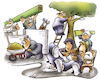 Cartoon: Rentner an die Arbeit (small) by HSB-Cartoon tagged rentner,rentnerarbeit,job,zuverdienst,rentenvertrag,rentenbescheid,arbeitslos,nullbock,generation,jugend,work,life,balance,wbc,alter,jugendarbeitslosigkeit,faul,faulheit,wirtschaft,pension,altersvorsorge,armut,altersarmut,sozialhilfe