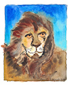 Cartoon: Lion (small) by Pascal Kirchmair tagged lion leao leon leo leone cartoon painting zeichnung desenho caricature illustration ilustracion pascal kirchmair portrait retrato ritratto drawing dibujo disegno ilustracao illustrazione illustratie dessin du jour art of the day tekening teckning cartum vineta comica vignetta caricatura karikatur aquarell watercolour watercolor ink cuadro quadro immagine image bild imagen imagem pintura pittura löwe