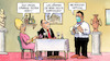 Cartoon: Ober empfiehlt (small) by Harm Bengen tagged 2g,plus,testen,nervt,empfehlen,ober,kellner,bedienung,lokal,restaurant,essen,booster,impfung,corona,harm,bengen,cartoon,karikatur