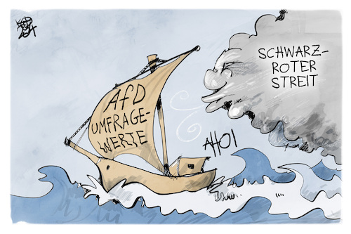 Cartoon: Aufwind für die AfD (medium) by Kostas Koufogiorgos tagged karikatur,koufogiorgos,afd,aufwind,streit,segel,schiff,umfrage,partei,karikatur,koufogiorgos,afd,aufwind,streit,segel,schiff,umfrage,partei